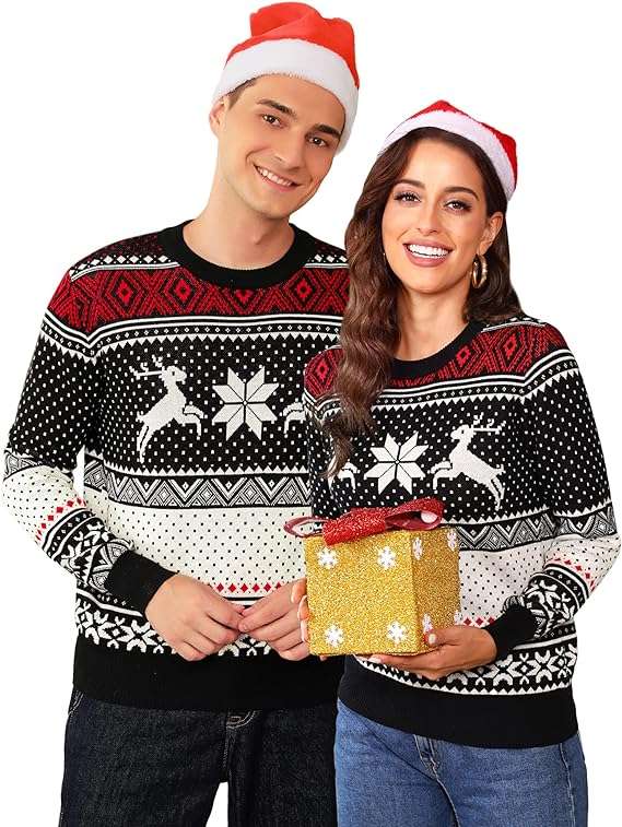 20 Ugly Christmas Sweaters For Couples Ideas-2023