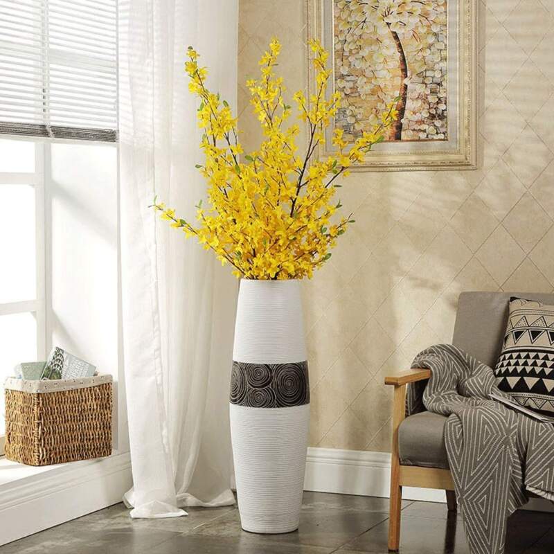 how to style a large floor vase 