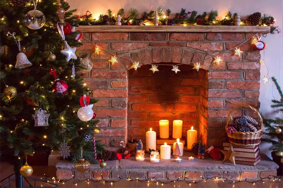 Christmas Fireplace-21 Modern decor Ideas 