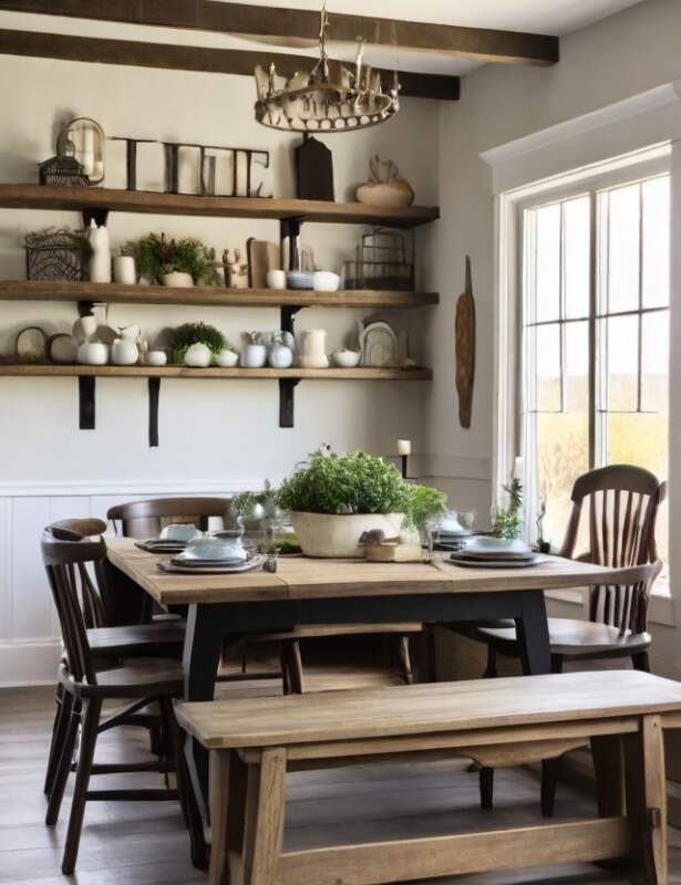 How do you make a Traditional Dining Room look farmhouse Dining Room-9 Easy Ways