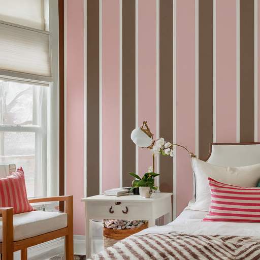 pink and brown bedroom 